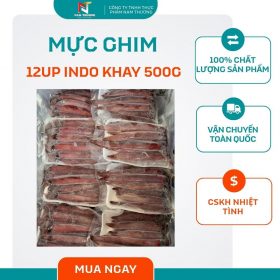 Mực ghim 12up Indo khay 500g tại Nam Thương