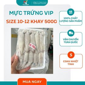 Mực trứng vip size 10-12 khay 500g