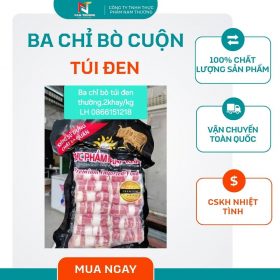Ba chỉ bò cuộn (túi đen)