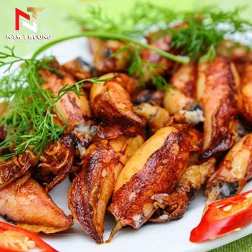 Chế biến mon ngon từ mực ghim 12up Indo